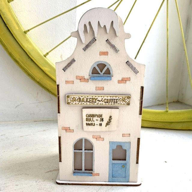 Домик голландский Кофейня 19 см фанера
