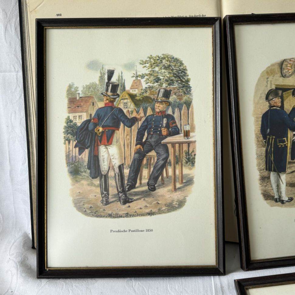 Картина репродукция Почтальоны Гановерской почтовой службы 23х31 см