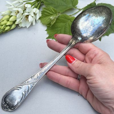 Царь ложка салатная 25 см SILBER серебрение Германия