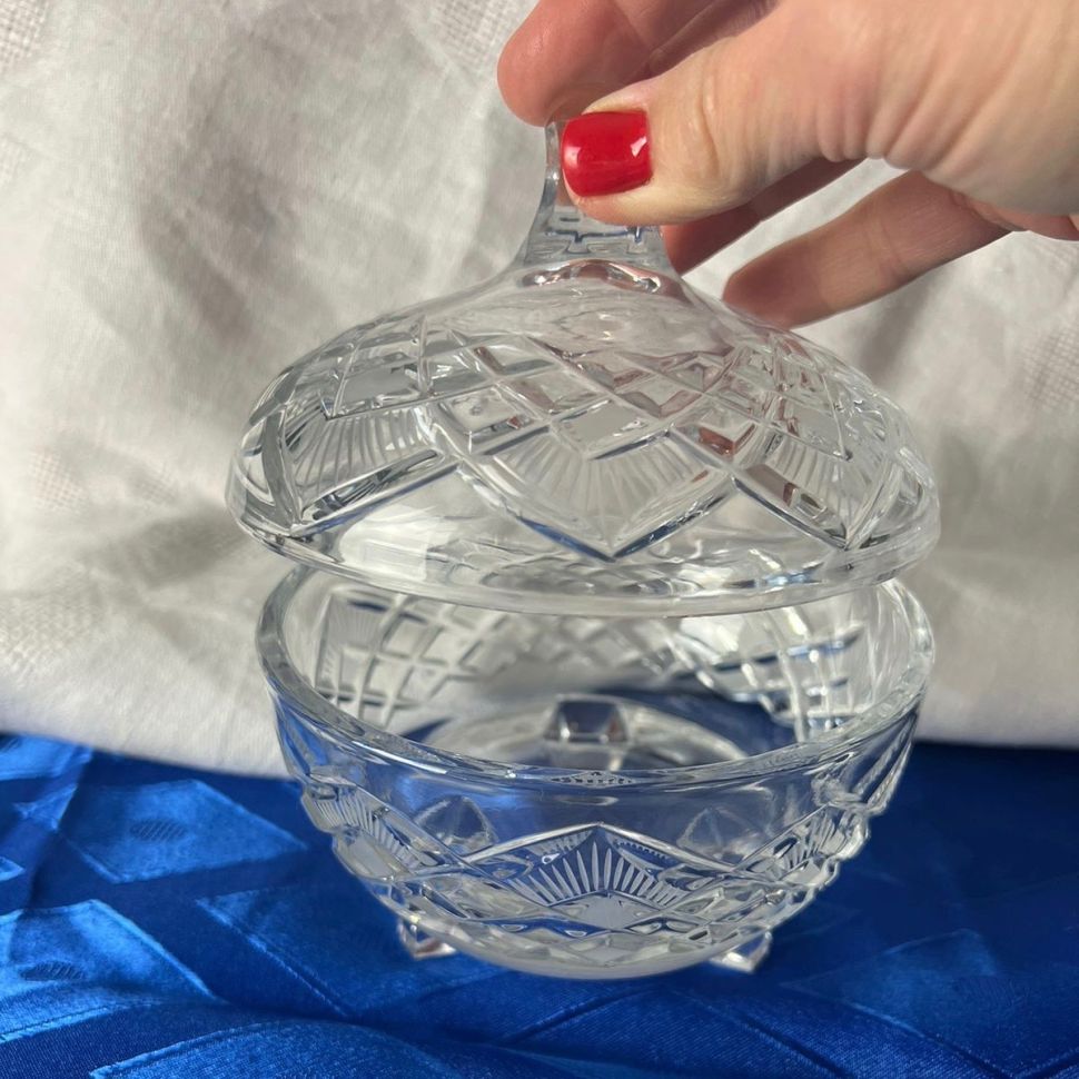 Конфетница Икорница 15 см хрусталь СССР