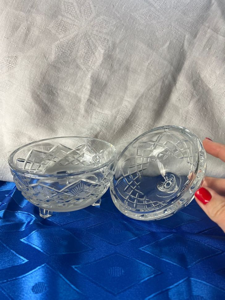 Конфетница Икорница 15 см хрусталь СССР