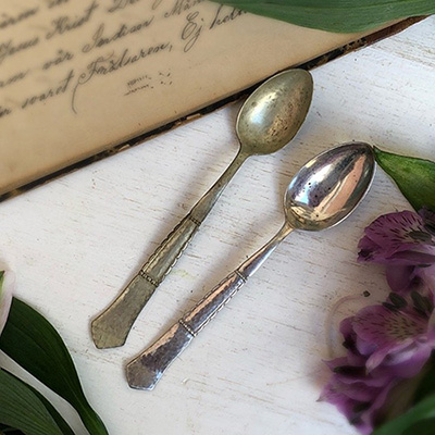 Ложка кофейная чеканка набор 2 шт.