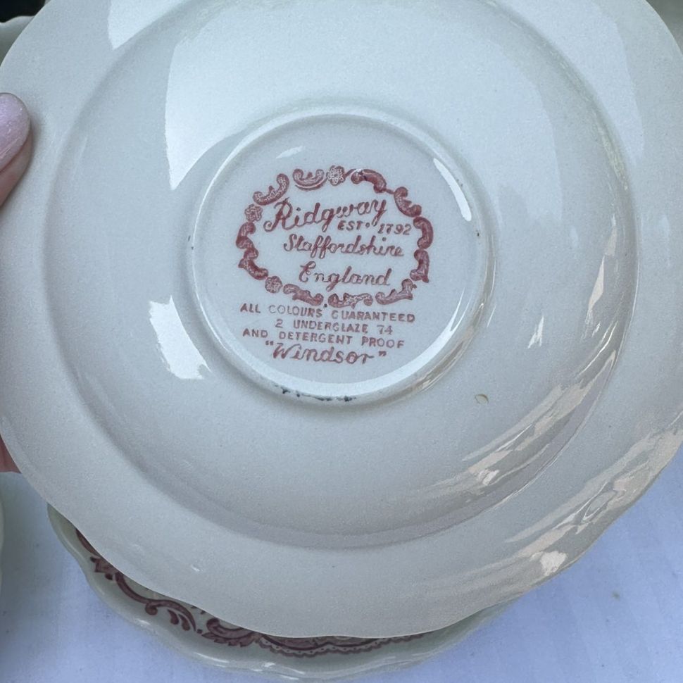 Чайная пара 210 мл Windsor Staffordshire Ridgway Англия