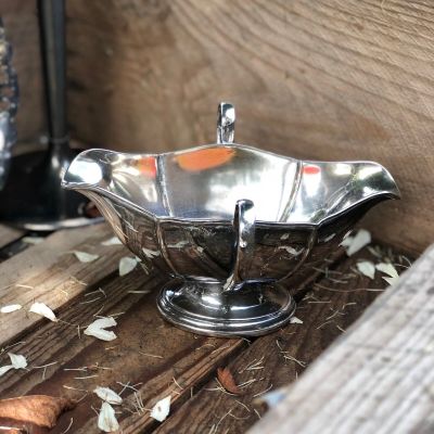 Соусник 350 мл с двумя ручками мельхиор