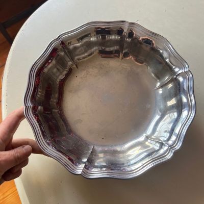 Блюдо фруктовница глубокое 25 см хром