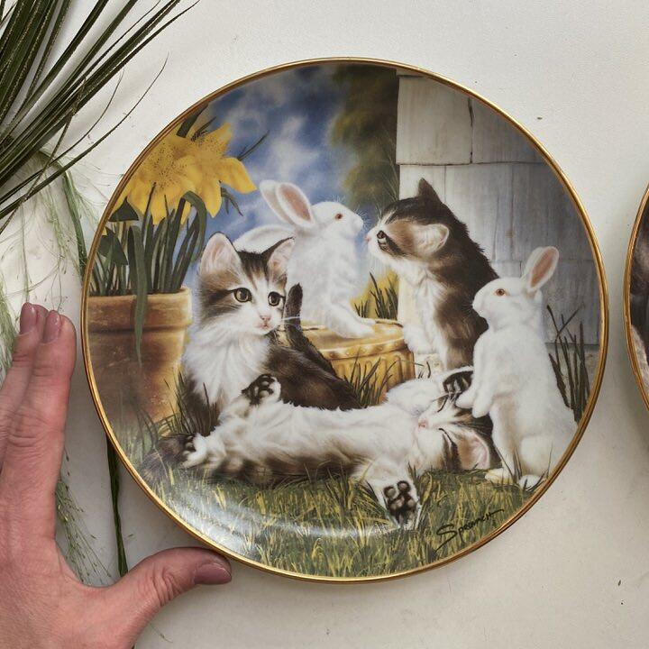 Тарелка 21 см Franklin Mint Kittens and Cottontails