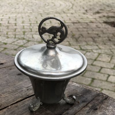 Сахарница 14 см олово