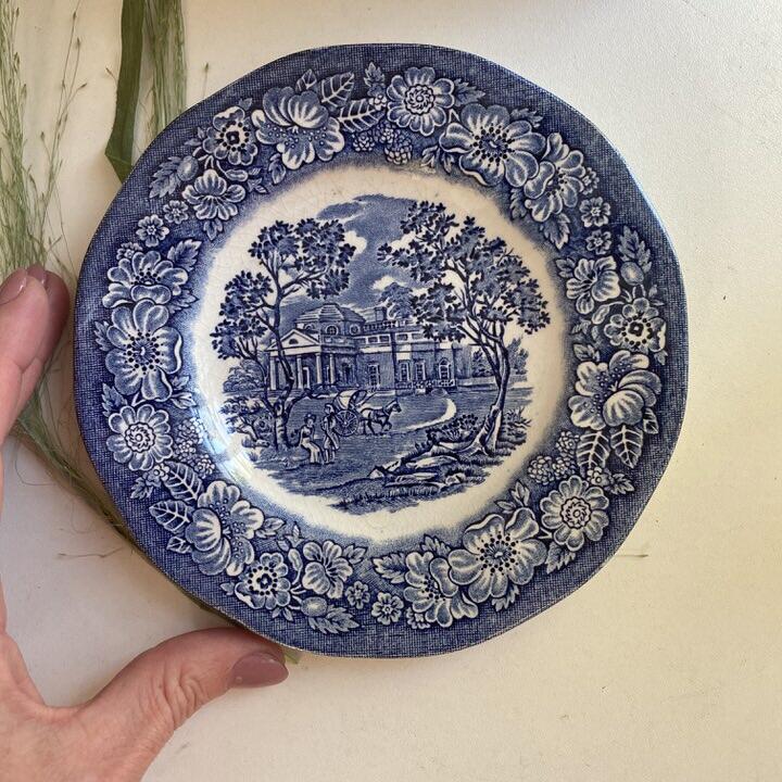 Тарелка 16 см Liberty Blue Ironstone Англия 