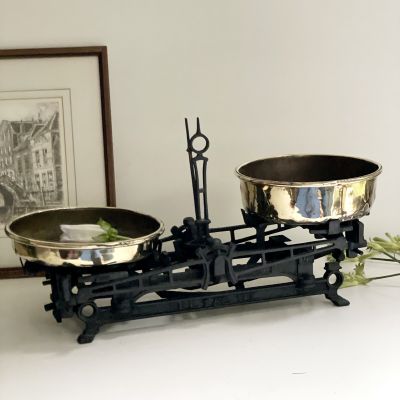 Весы рыночные старинные 40 см чугун латунь