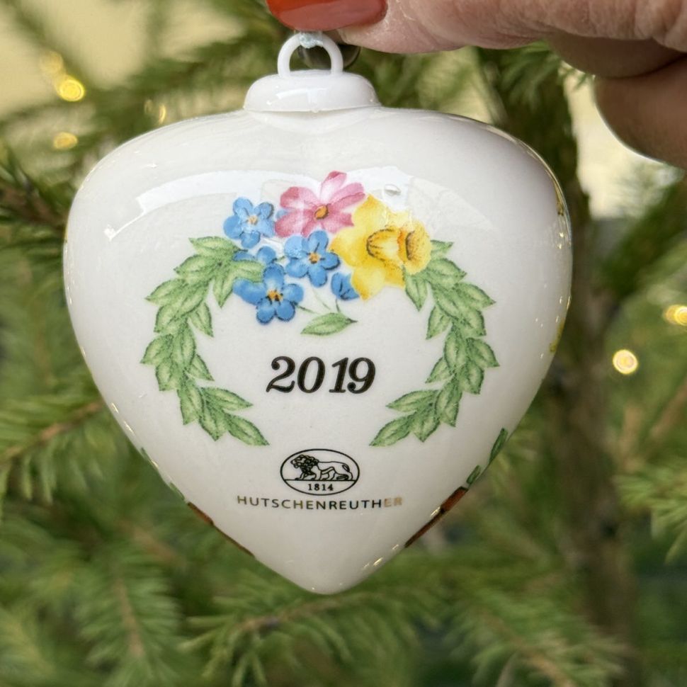 Подвес Hutschenreuther Сердце фарфор 8 см Германия 2019 г.
