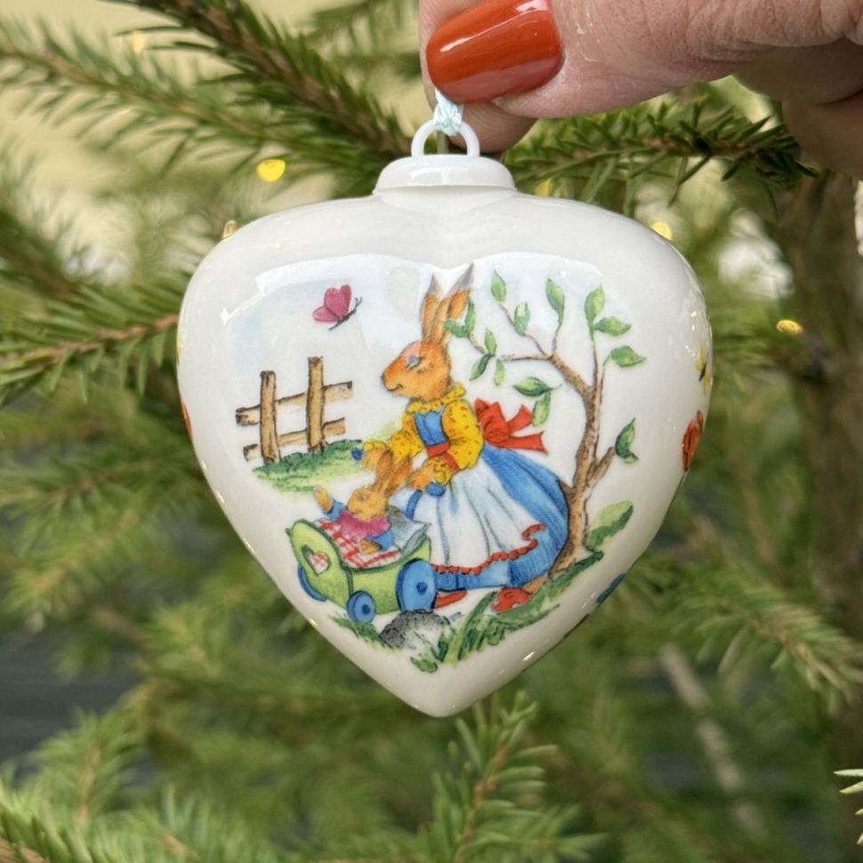 Подвес Hutschenreuther Сердце фарфор 8 см Германия 2019 г.