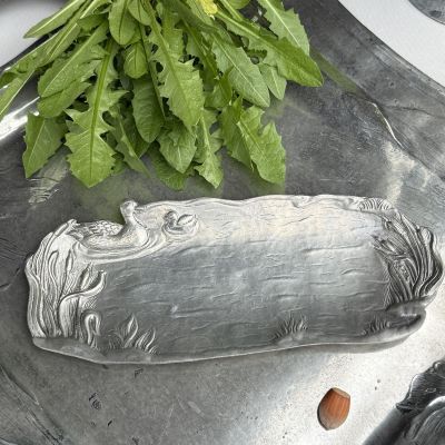 Блюдо Арнуво Пруд 25х10 см олово   