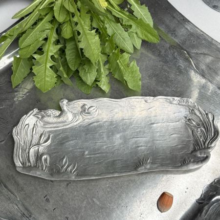 Блюдо Арнуво Пруд 25х10 см олово   