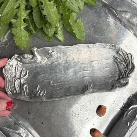 Блюдо Арнуво Пруд 25х10 см олово   