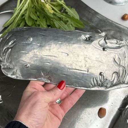 Блюдо Арнуво Пруд 25х10 см олово   