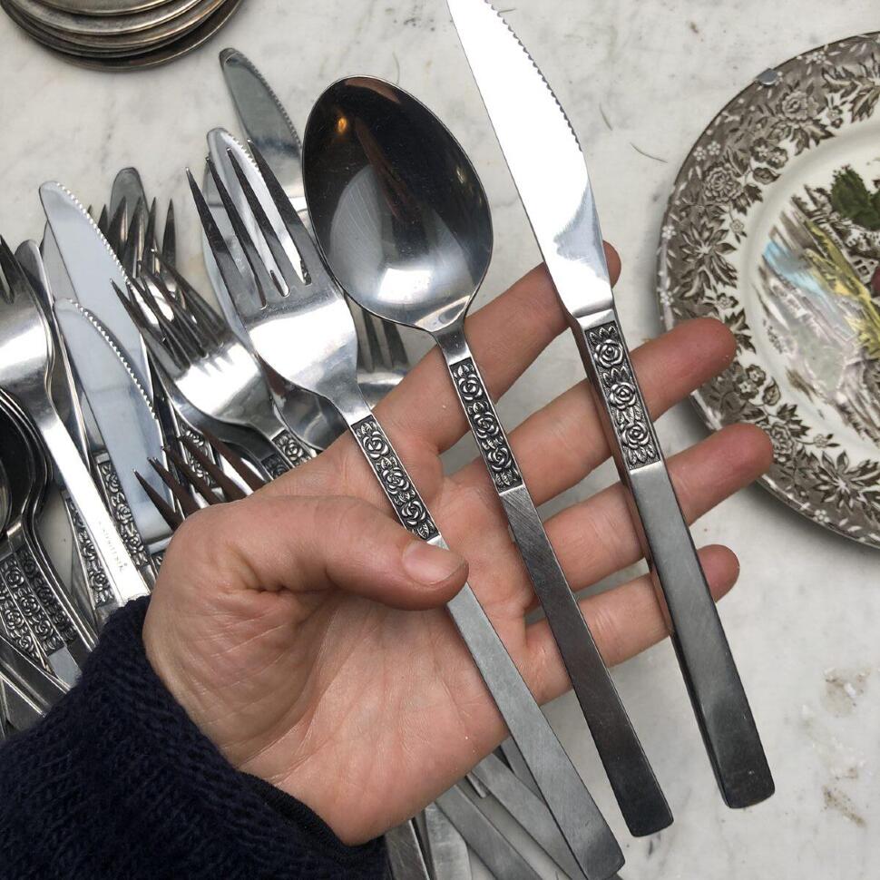 Вилка ложка нож (набор 3 шт.) сталь