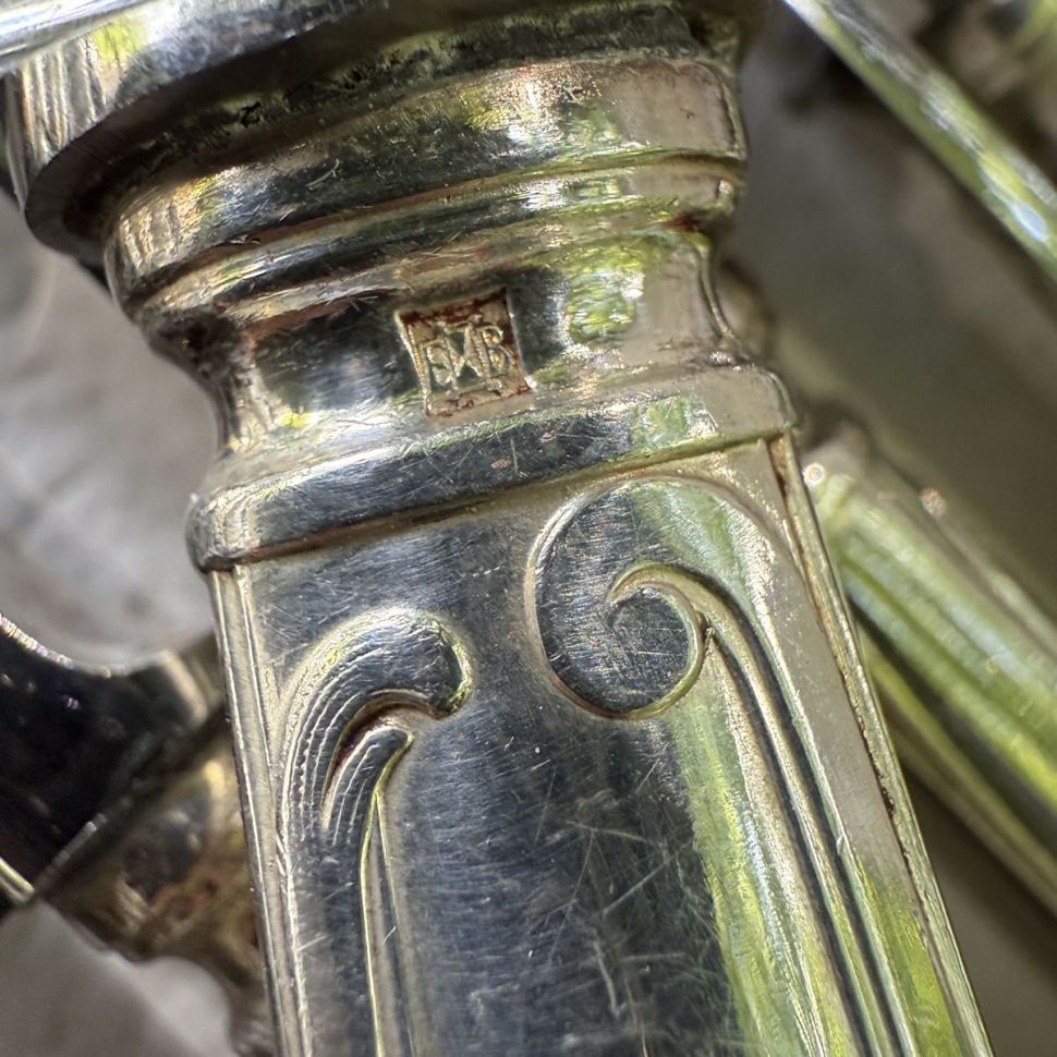 Нож столовый 26 см серебрение Арнуво Франция 