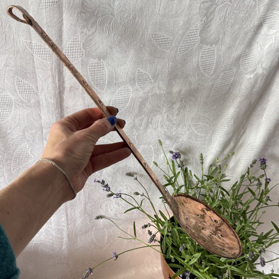 Шумовка 43 см медь