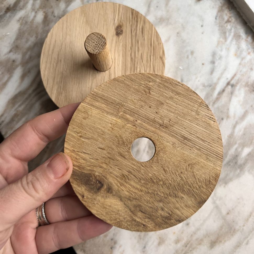 Подставка под горячее 10 см набор 4 шт. дерево