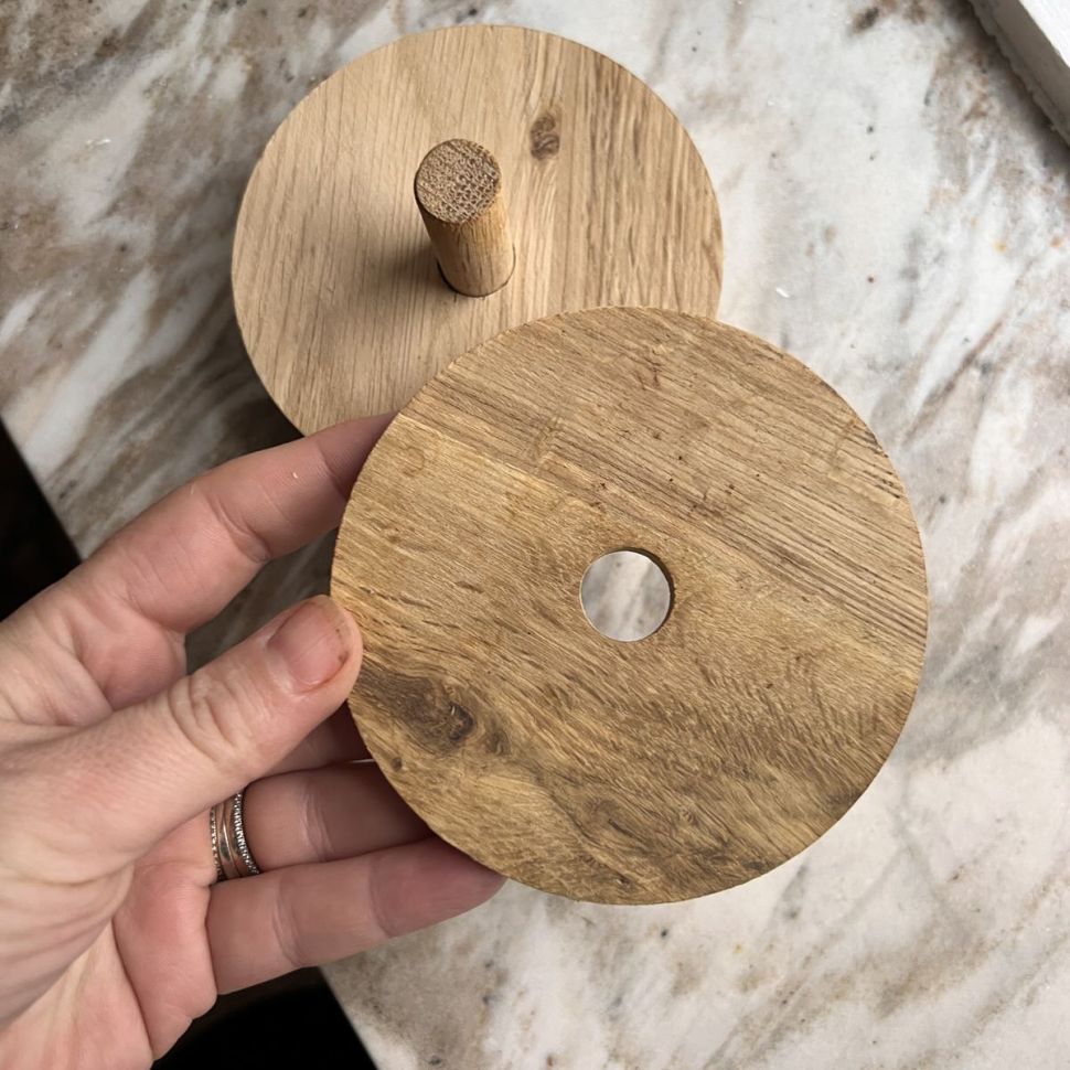 Подставка под горячее 10 см набор 4 шт. дерево