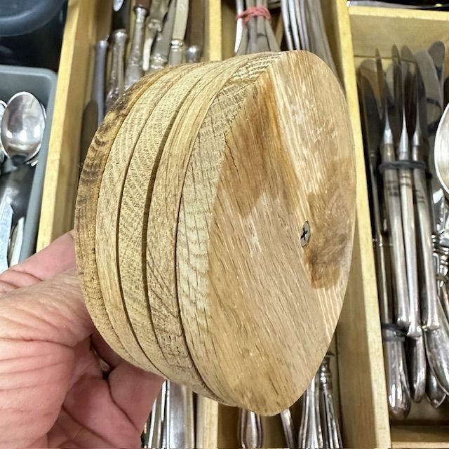 Подставка под горячее 10 см набор 4 шт. дерево