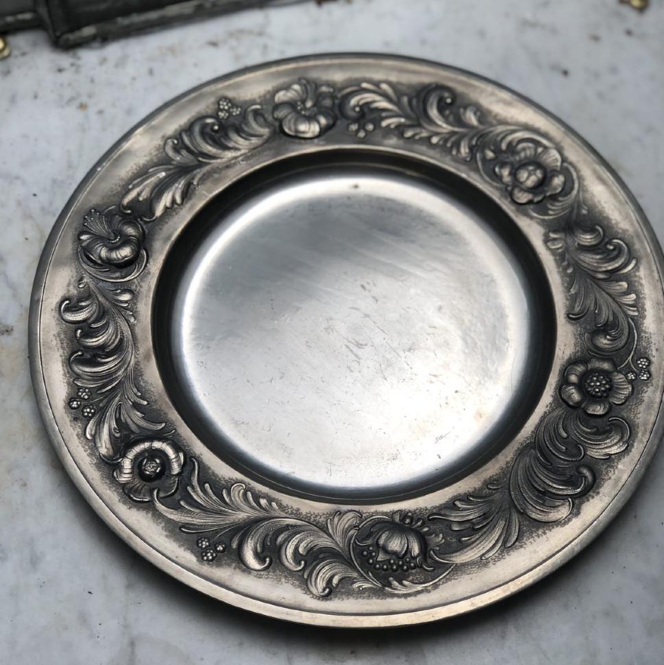 Тарелка Венок 29 см олово