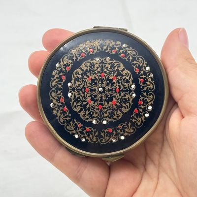 Зеркало карманное косметическое 7 см латунь