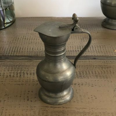 Кувшин с крышкой Желуди 14 см олово