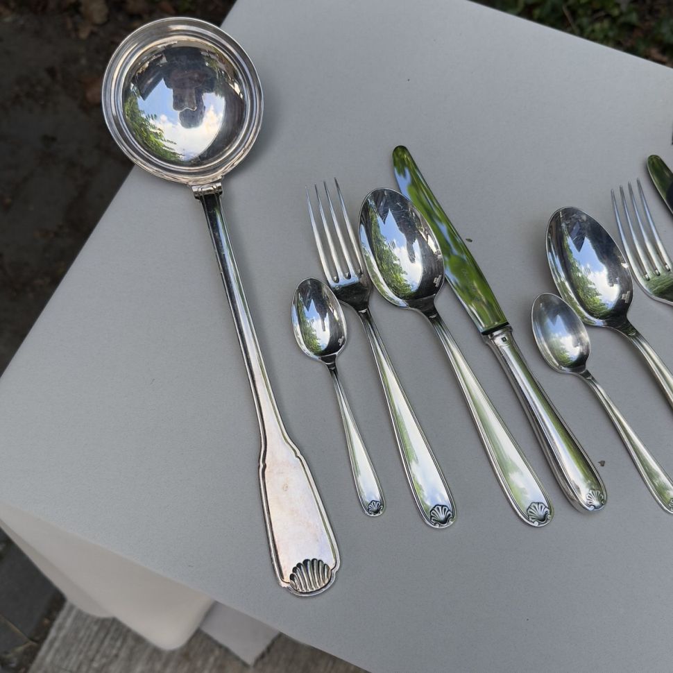 Половник 33 см серебрение Франция