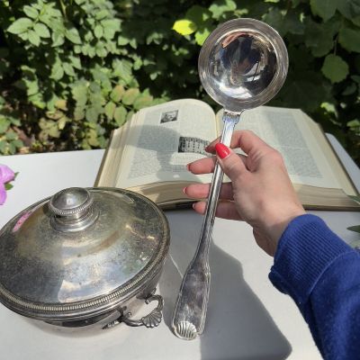 Половник 33 см серебрение Франция