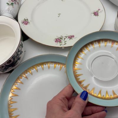 Сет с мини изъянами и одиночки цветы 8 шт Лимож и Виллерой