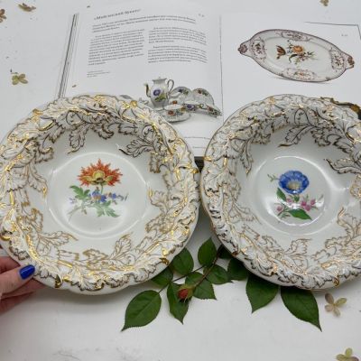 Блюдо Meissen 26 см Мейсенский букет 1970 г. Германия 