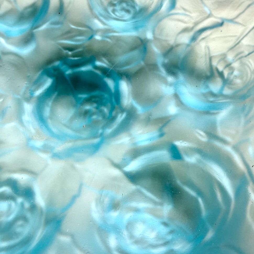 Люстра в стиле Lalique из синего стекла 30-е годы Франция