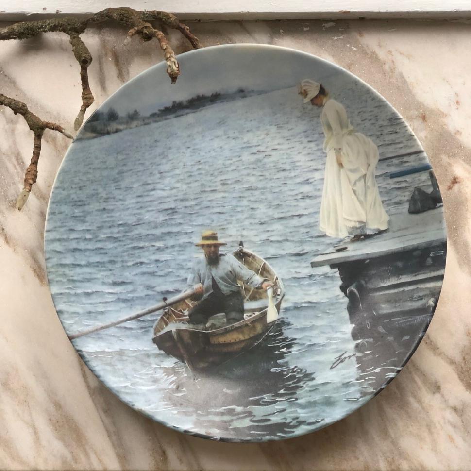 Тарелка 21 см Rorstrand Sommarnoje 1991 г. Anders Zorn