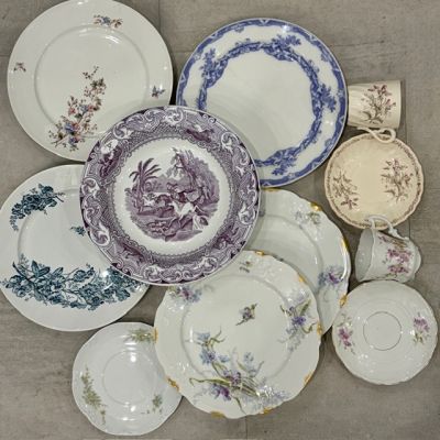 Сет с изъянами Арнуво антик 11 предметов