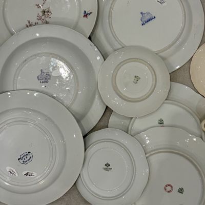 Сет с изъянами Арнуво антик 11 предметов