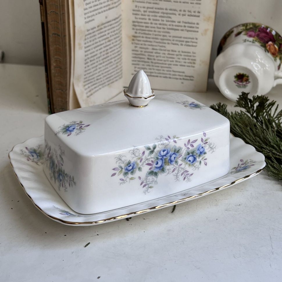 Масленка Royal Albert Blue Blossom Англия