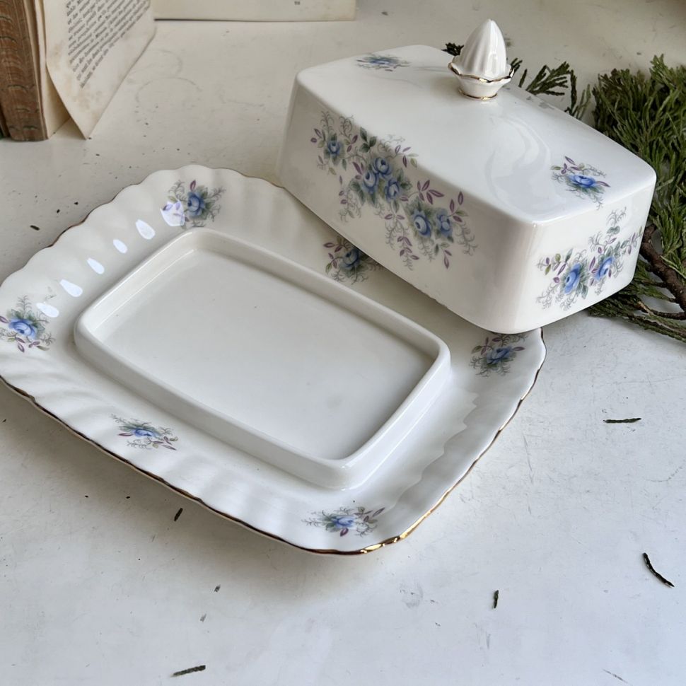 Масленка Royal Albert Blue Blossom Англия