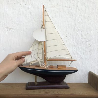 Статуэтка Парусник 35 см дерево