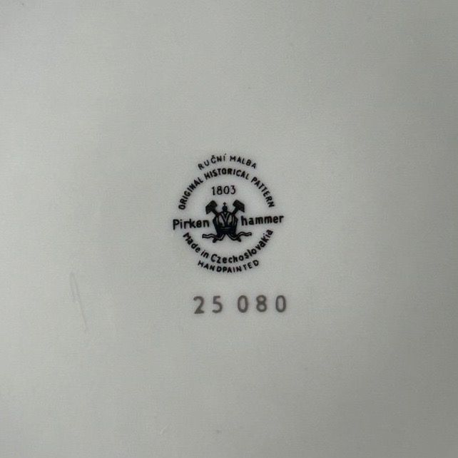 Фруктовница Pirken Hammer Мейсенский букет 25 см ручная роспись Чехословакия