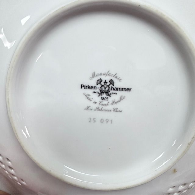 Фруктовница Pirken Hammer Мейсенский букет 25 см ручная роспись Чехословакия