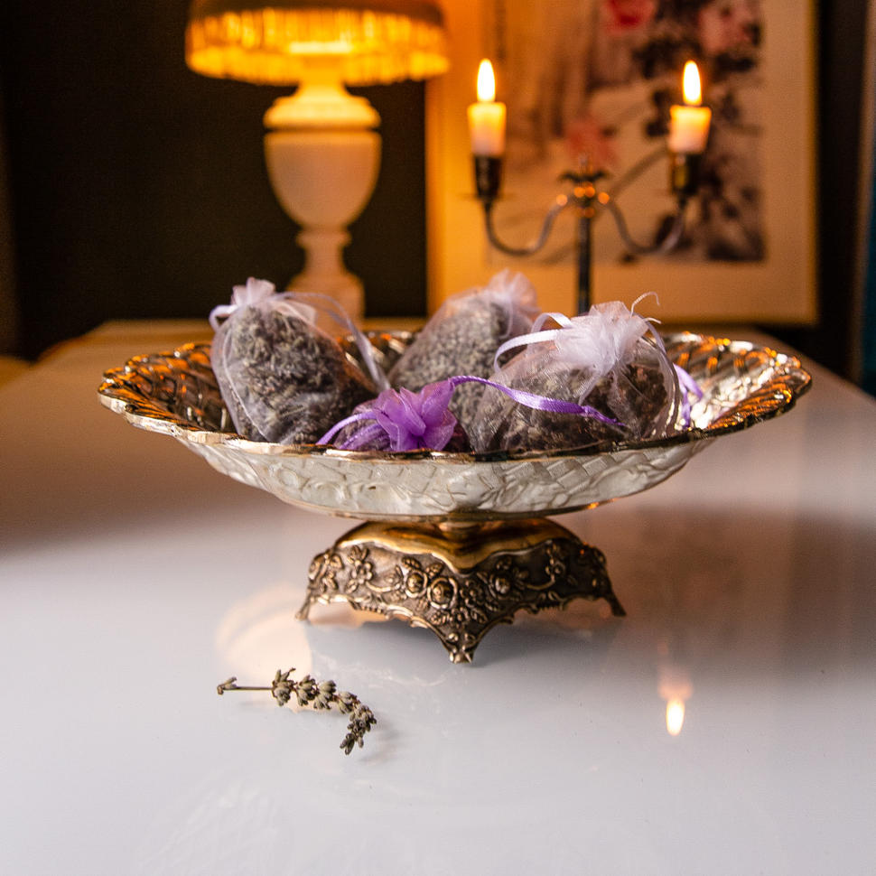 Ваза для фруктов 29 см Роза мельхиор