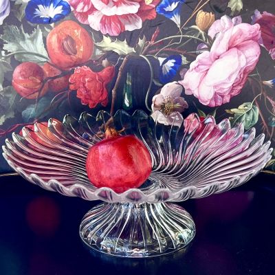 Блюдо фруктовница на ножке 33 см хрусталь Франция