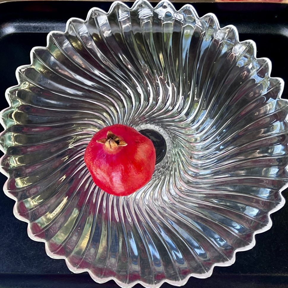 Блюдо фруктовница на ножке 33 см хрусталь Франция