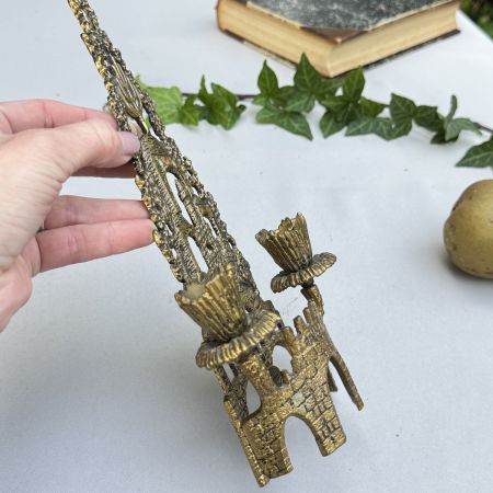 Подсвечник на 2 свечи Иерусалим 27 см бронза 