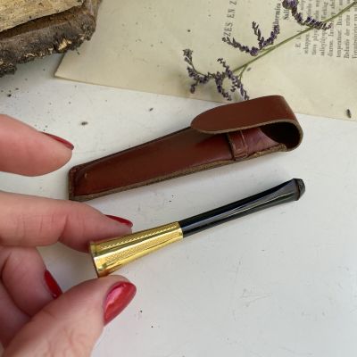 Мундштук в кожанном чехле 9 см