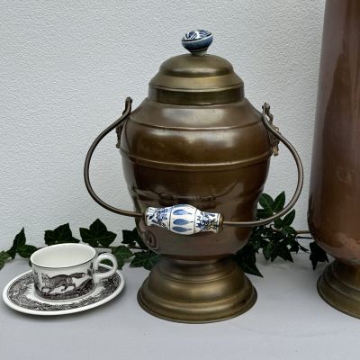 Зольник ведро с крышкой 35 см медь керамика 