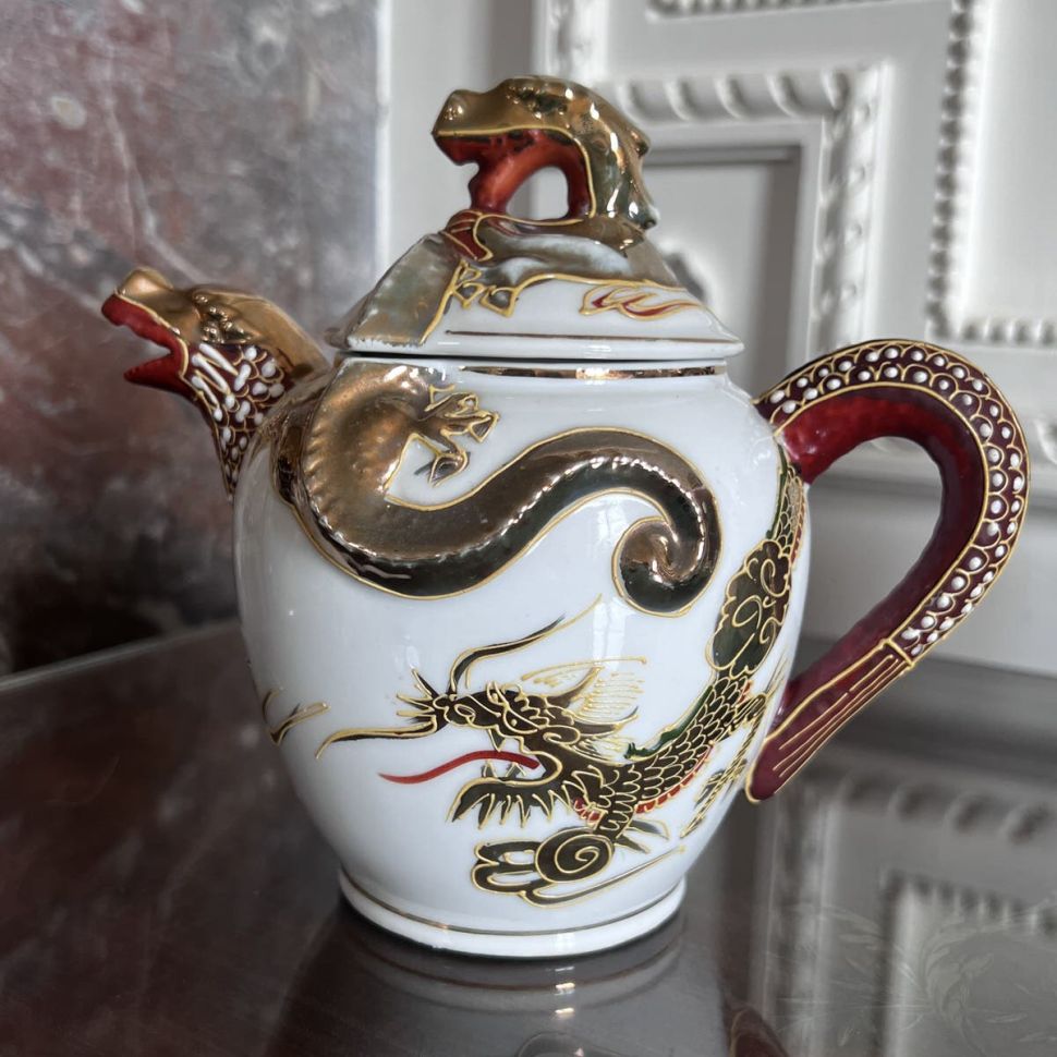 Чайник Гейша Дракон 600 мл фарфор Япония