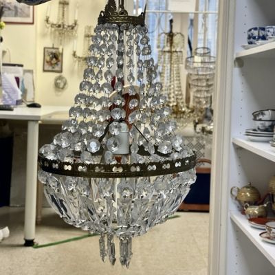 Люстра 75 см хрусталь латунь