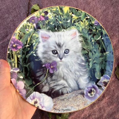 Тарелка Purrfect Pose Franklin Mint 21 см фарфор Англия